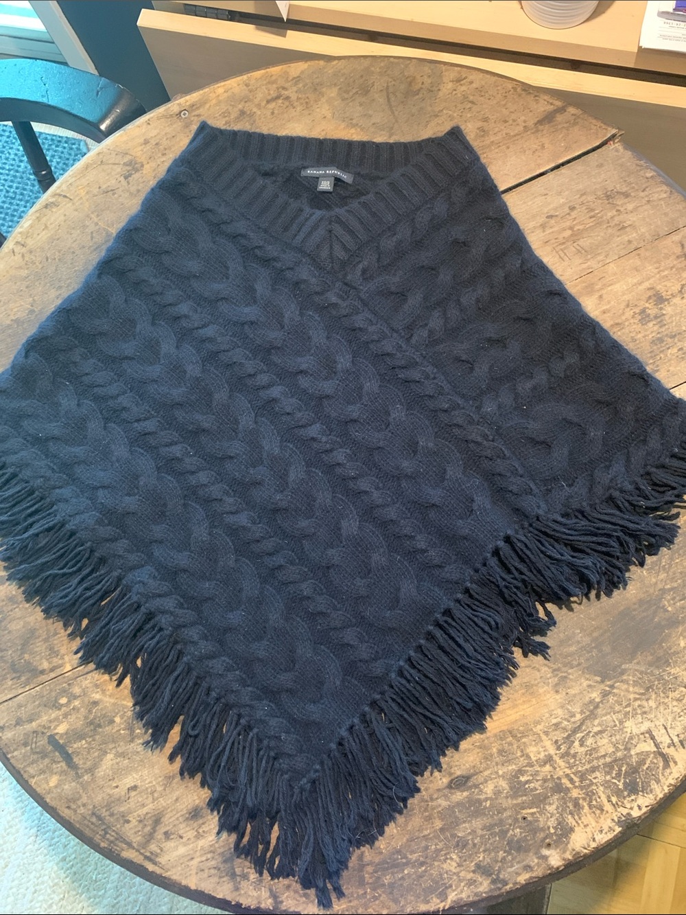 Banana Republic Black Wool Blend Knit Sweater - XS